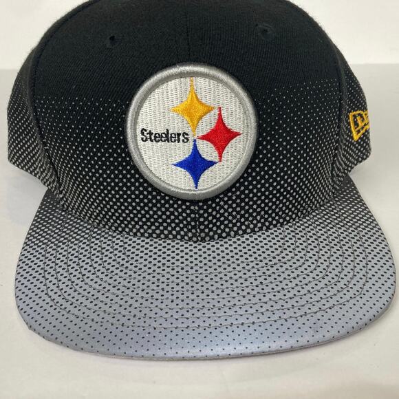 Pittsburgh Steelers New Era 9FIFTY Gradient Grey Dots Original Fit Snapback Hat - Picture 3 of 10